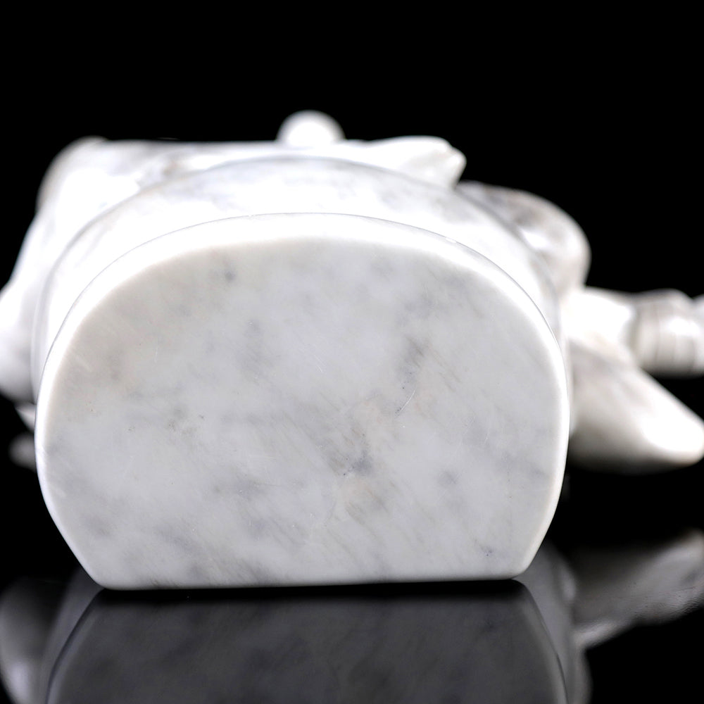 8.7" Ivory Jade Ghost King Carving - Unique Piece #3100008