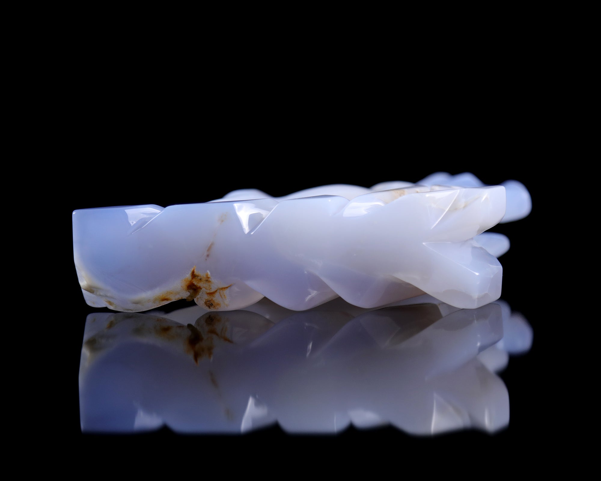 4.7" Blue Chalcedony Horse Carving - Unique Piece #3100009