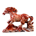 4.7" Red Jasper Horse Carving - Unique Piece #3100010