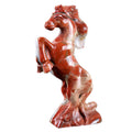 4.3" Red Jasper Standing Horse Carving - Unique Piece #3100011