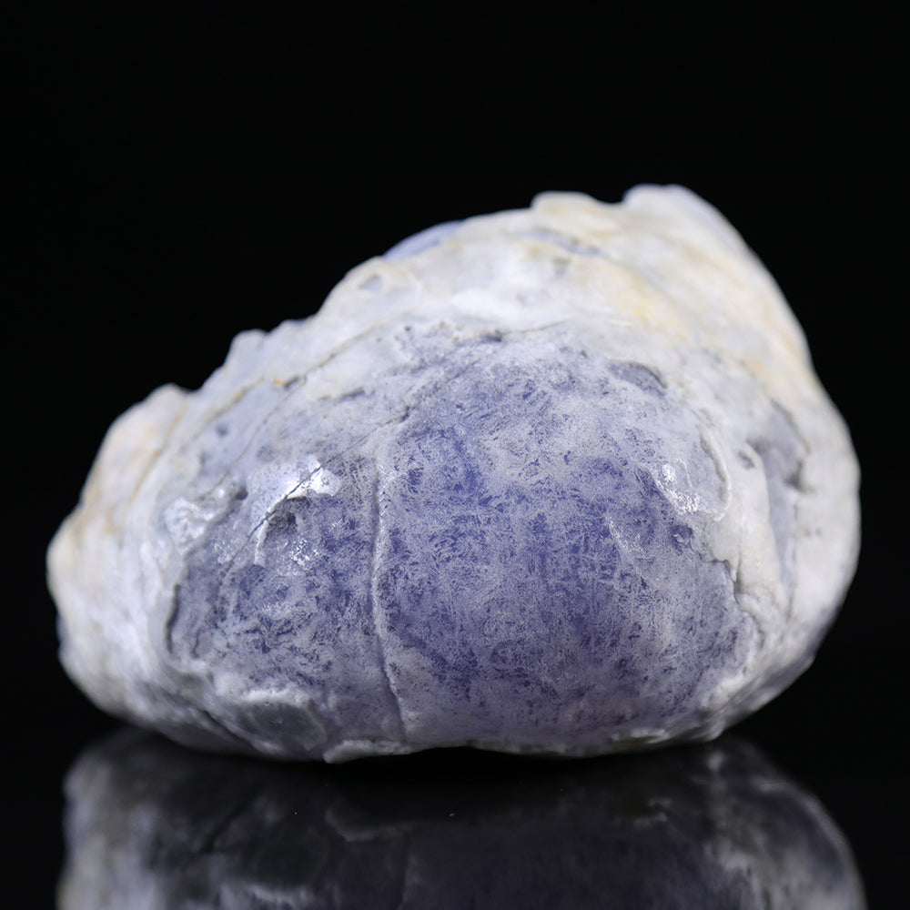 5.2" Blue Chalcedony Frog in Cave Carving - Unique Piece #3100013