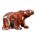 6.0" Red Jasper Polar Bear Carving - Unique Piece #3100014