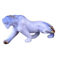 9.3" Blue Chalcedony Leopard Carving - Unique Piece #3100114