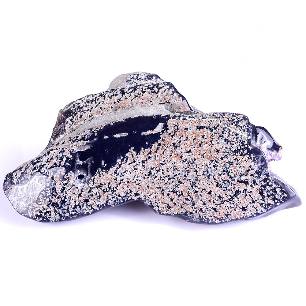 10.9" Amethyst Cluster Snake Carving - Unique Piece #3100140