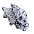 11.4" Moss Agate Fish Skull Carving - Unique Piece #3100153