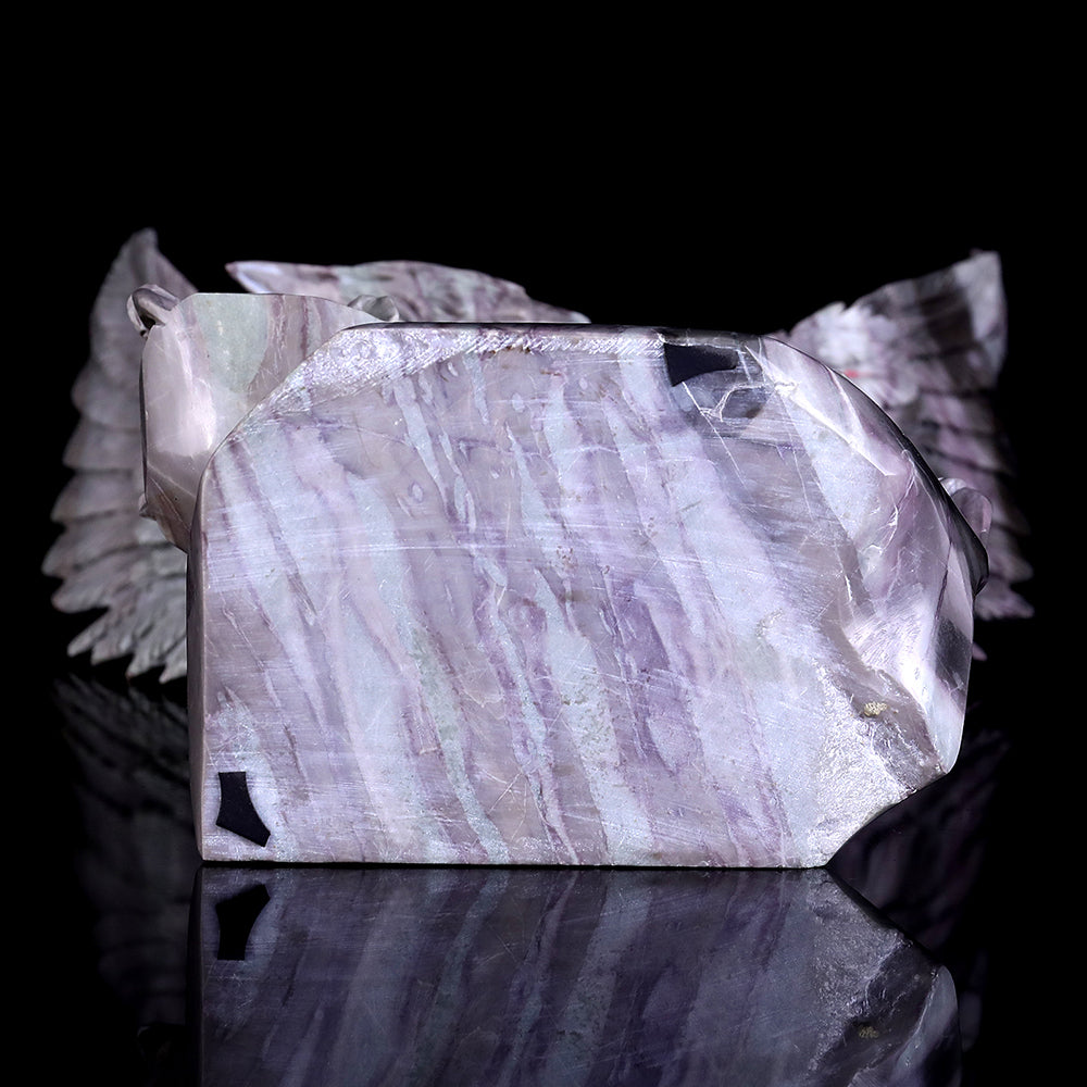 10.2" Kowloon Jade Eagle Carving - Unique Piece #3100166