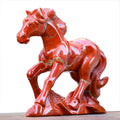 6.3" Red Jasper Horse Carving - Unique Piece #3100170