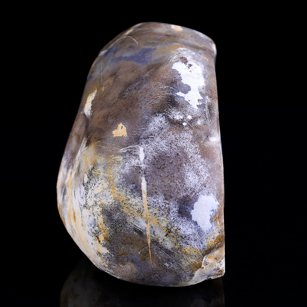 5.3" Blue Chalcedony Dolphin in Cave Carving - Unique Piece #3100260