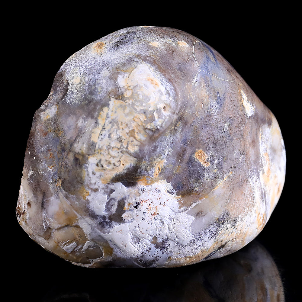 5.3" Blue Chalcedony Dolphin in Cave Carving - Unique Piece #3100260
