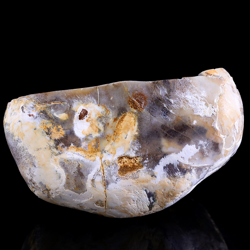 5.3" Blue Chalcedony Dolphin in Cave Carving - Unique Piece #3100260