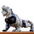 11.8" Kowloon Jade Tiger Carving - Unique Piece #3100341