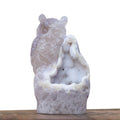 6.0" Geode Agate Owl Carving - Unique Piece #3100344