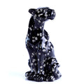 1.8" Snowflake Obsidian Leopard Carving - Unique Piece #3100394