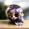 3.0" White Opal Crystal Skull Carving  #SKH30079