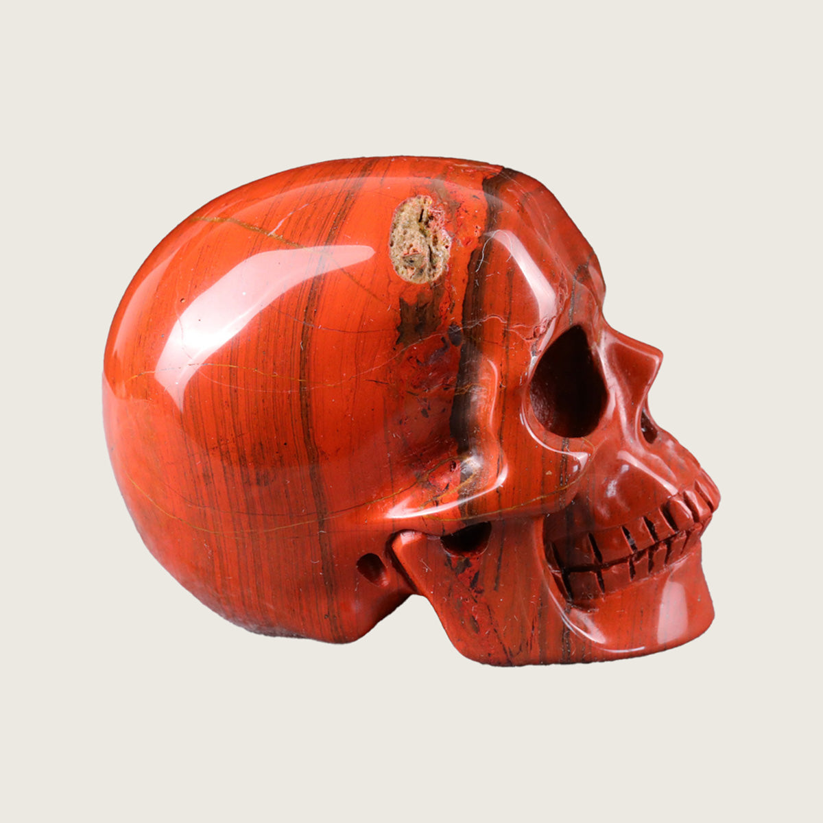 2.2" Red Jasper Crystal Skull Carving  #SKH22021