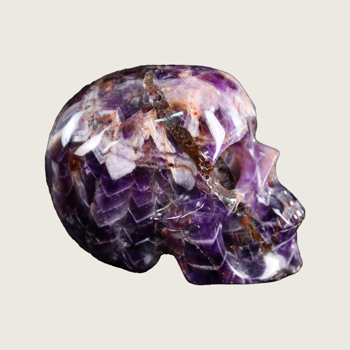 2.2" Amethyst Crystal Skull Carving  #SKH22068