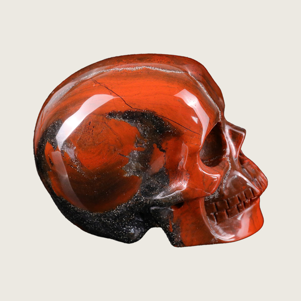 2.2" Red Jasper Crystal Skull Carving  #SKH22029