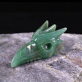 2.5" Green Aventurine Phoenix Skull Carving  #CSC0024