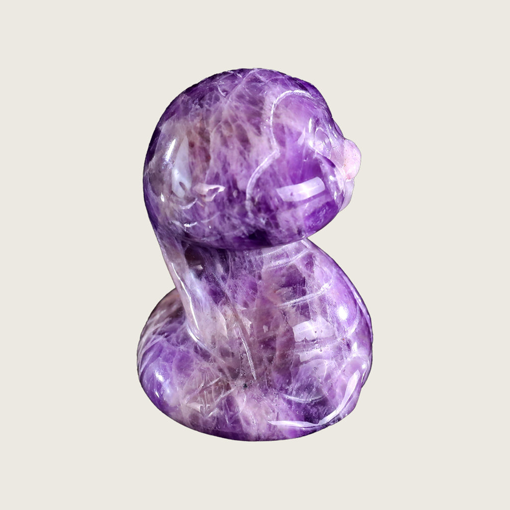 2.0" Amethyst Baby Snake Carving  #CHA0018