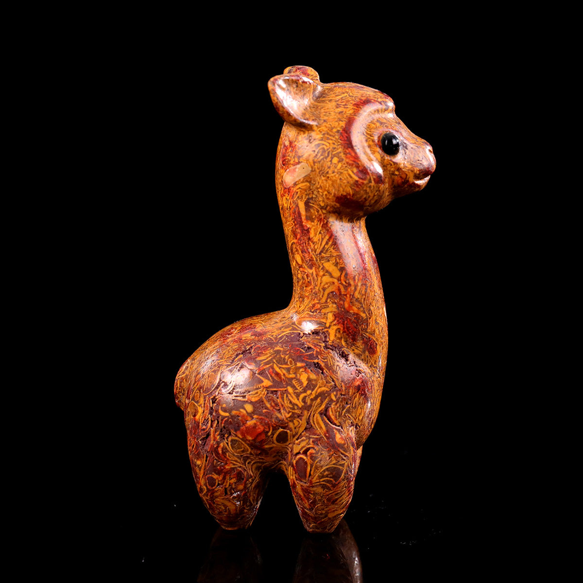 1.4" Elephant Skin Jasper Alpaca Carving  #CHA0030