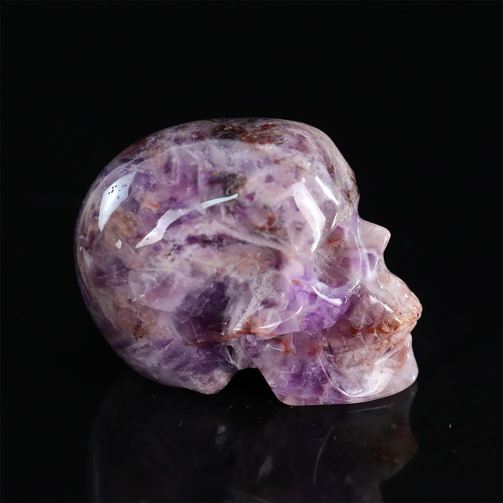 2.2" Amethyst Crystal Skull Carving  #SKH22070
