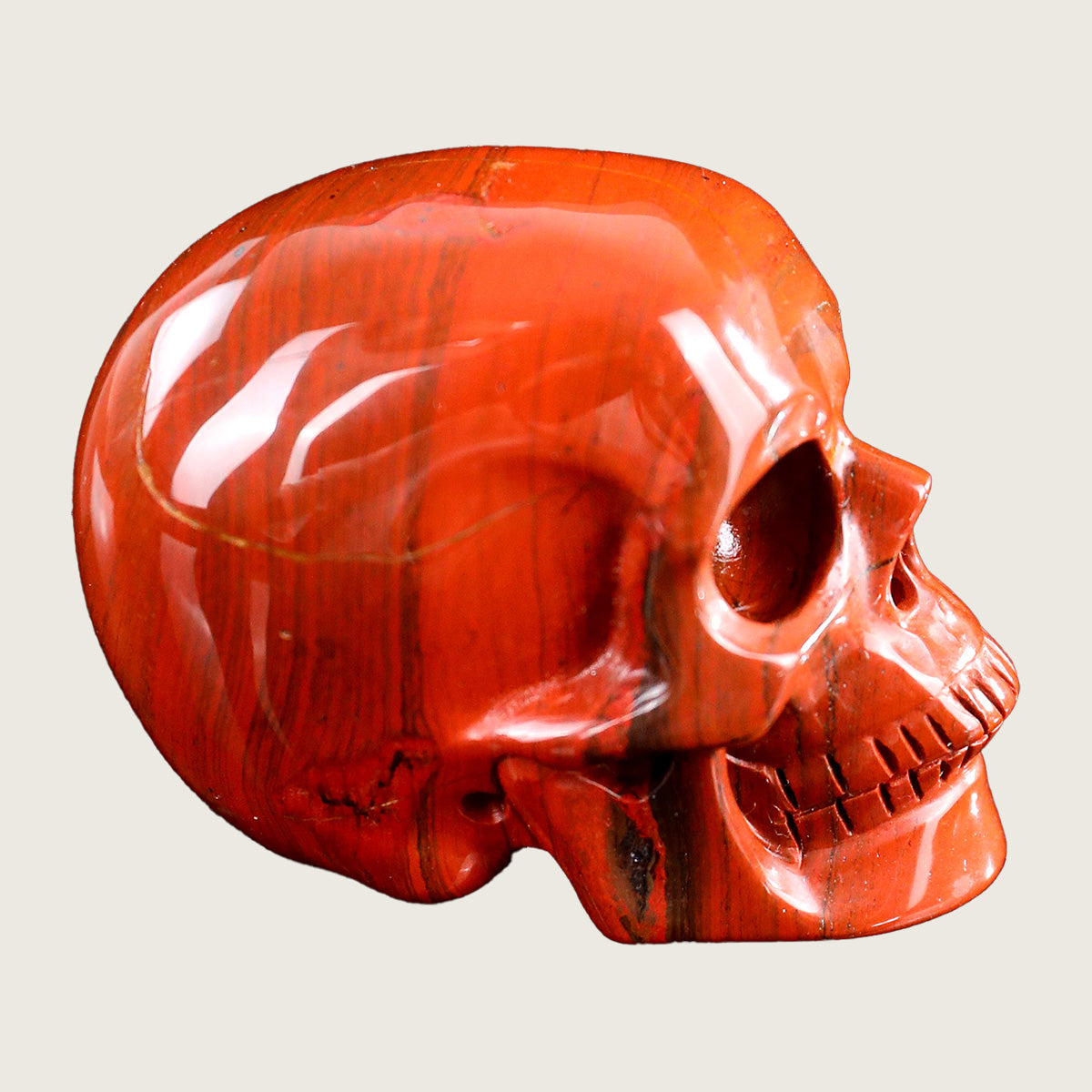2.2" Red Jasper Crystal Skull Carving  #SKHRJ2201