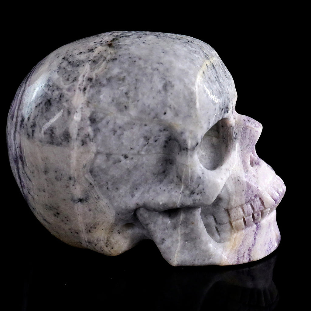 3.0" Purple Malachite Crystal Skull Carving  #SKH30098