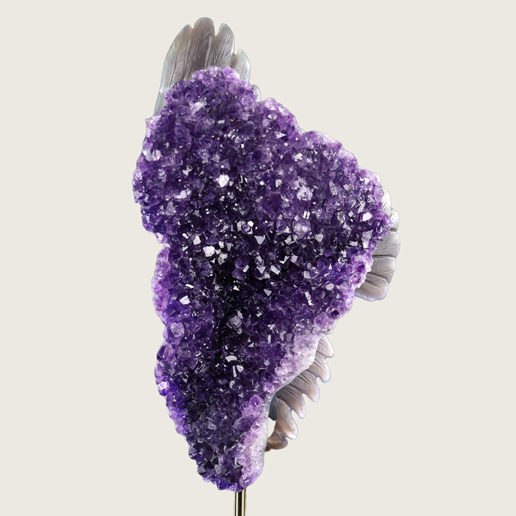 11.5" Druzy Agate Geode Carving  #GDC0011