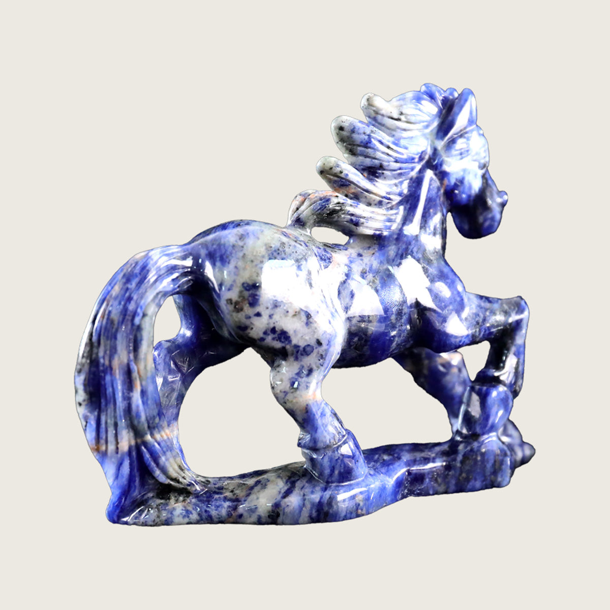 5.6" Sodalite Horse Carving  #CTC0025