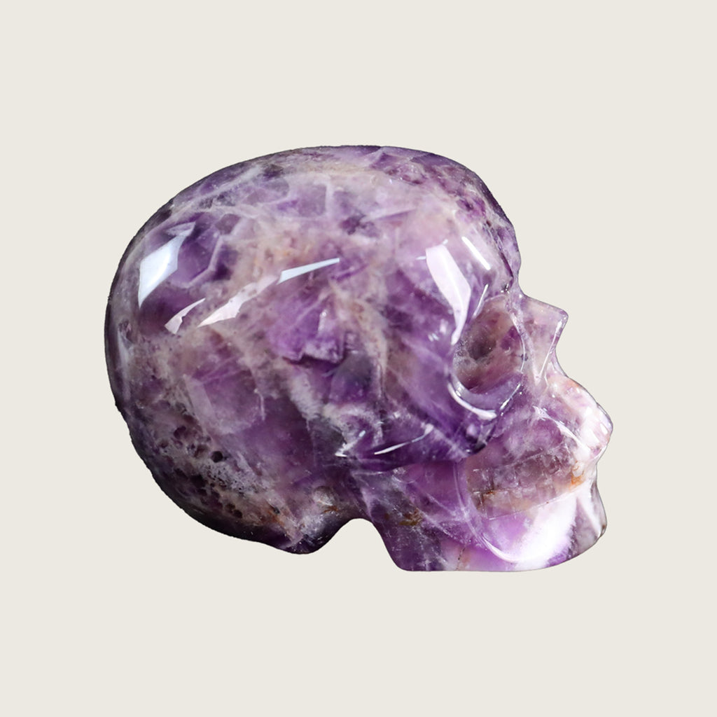 2.2" Amethyst Crystal Skull Carving  #SKH22054