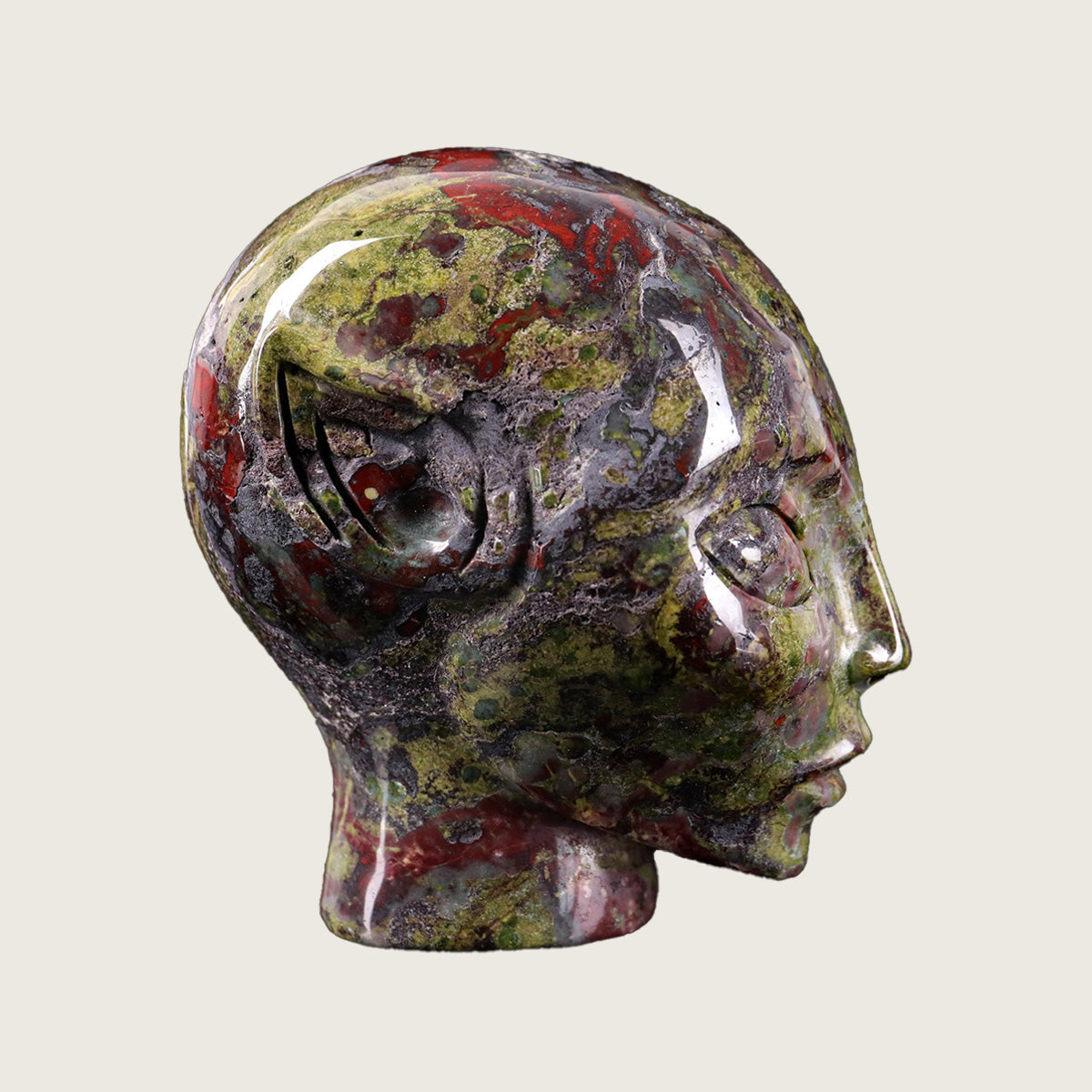 3.0" Dragon Blood Alien Skull Carving  #CSC0010