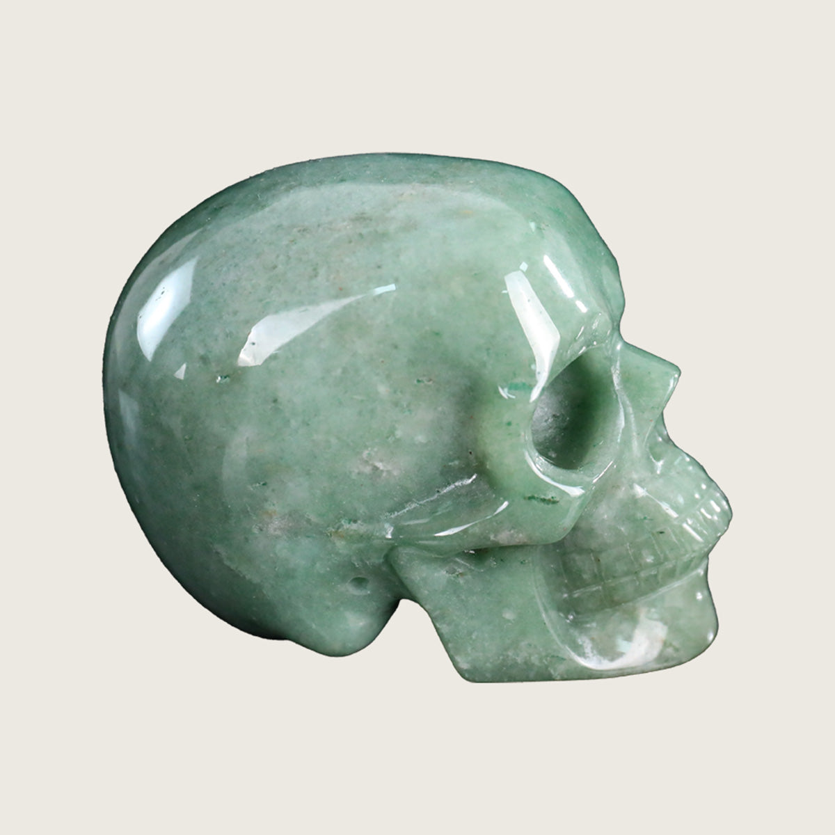 3.0" Green Aventurine Crystal Skull Carving  #SKH30056