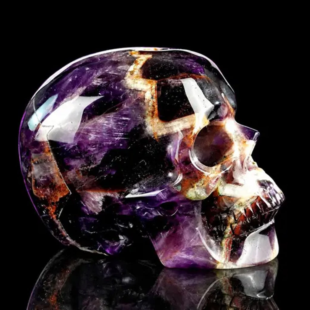 3.0" Dream Amethyst Crystal Skull Carving  #SKH30123