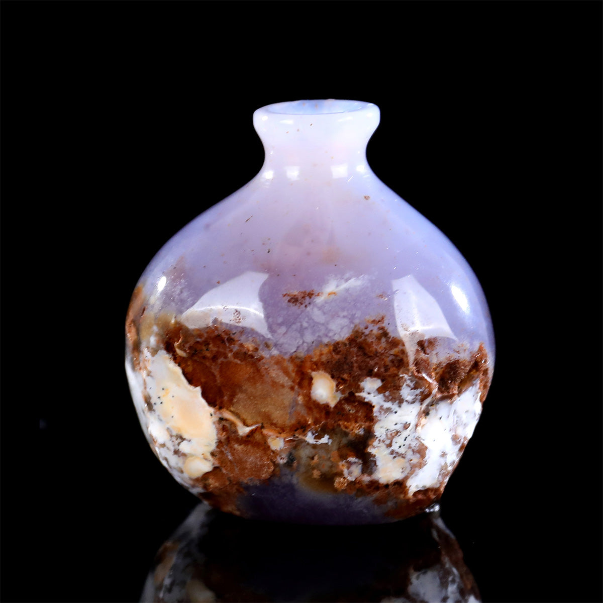 2.4" Blue Chalcedony Crystal Vase Carving  #CHA0039