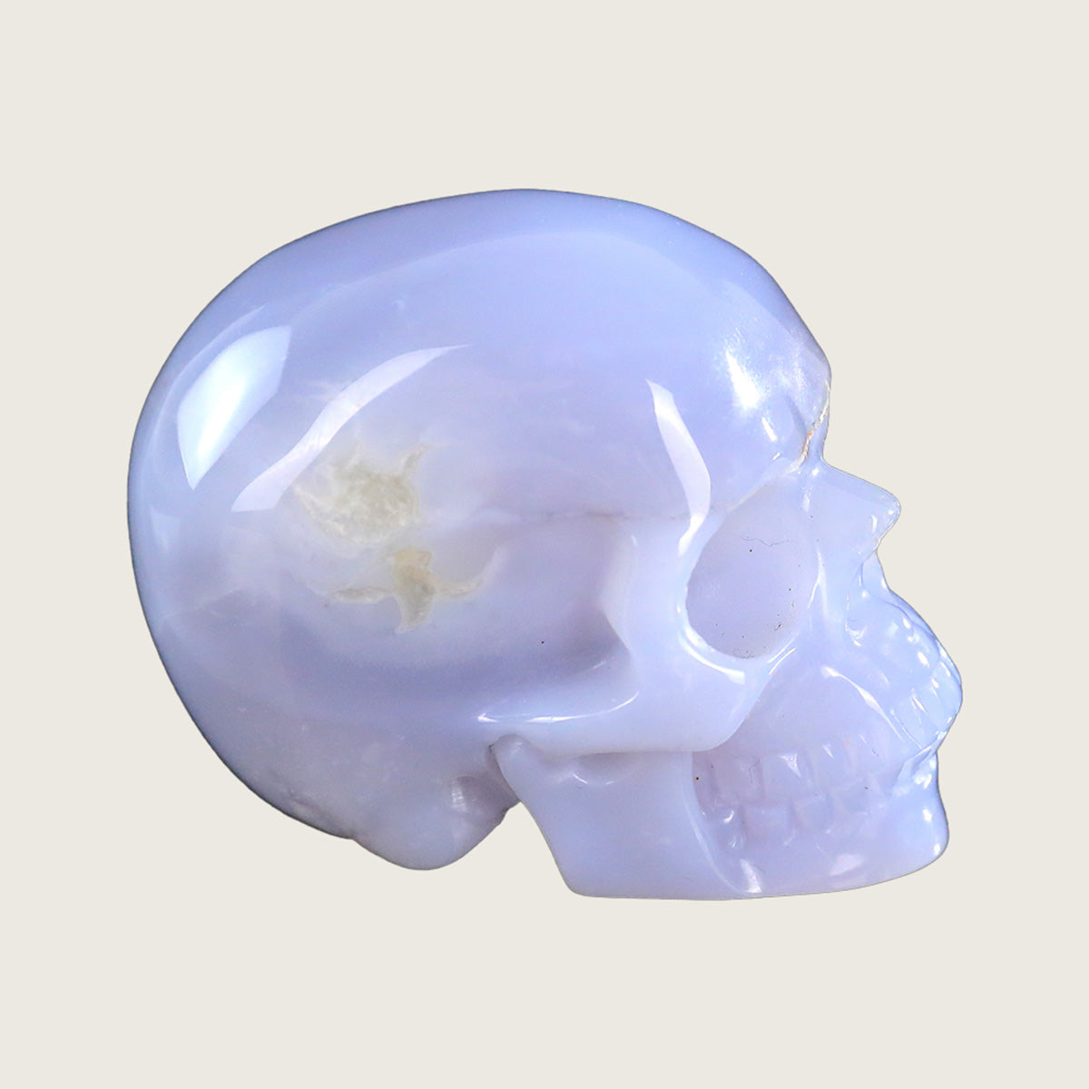 2.2" Blue Chalcedony Crystal Skull Carving  #SKH22046