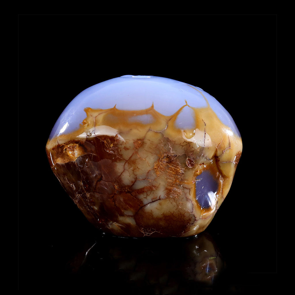 3.6" Blue Chalcedony Crystal Vase Carving  #CHA0037