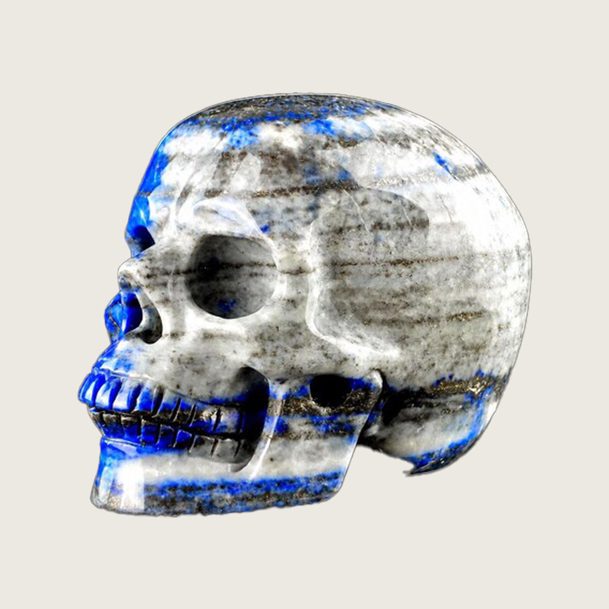 3.0" Lapis Lazuli Crystal Skull Carving  #SKH30092