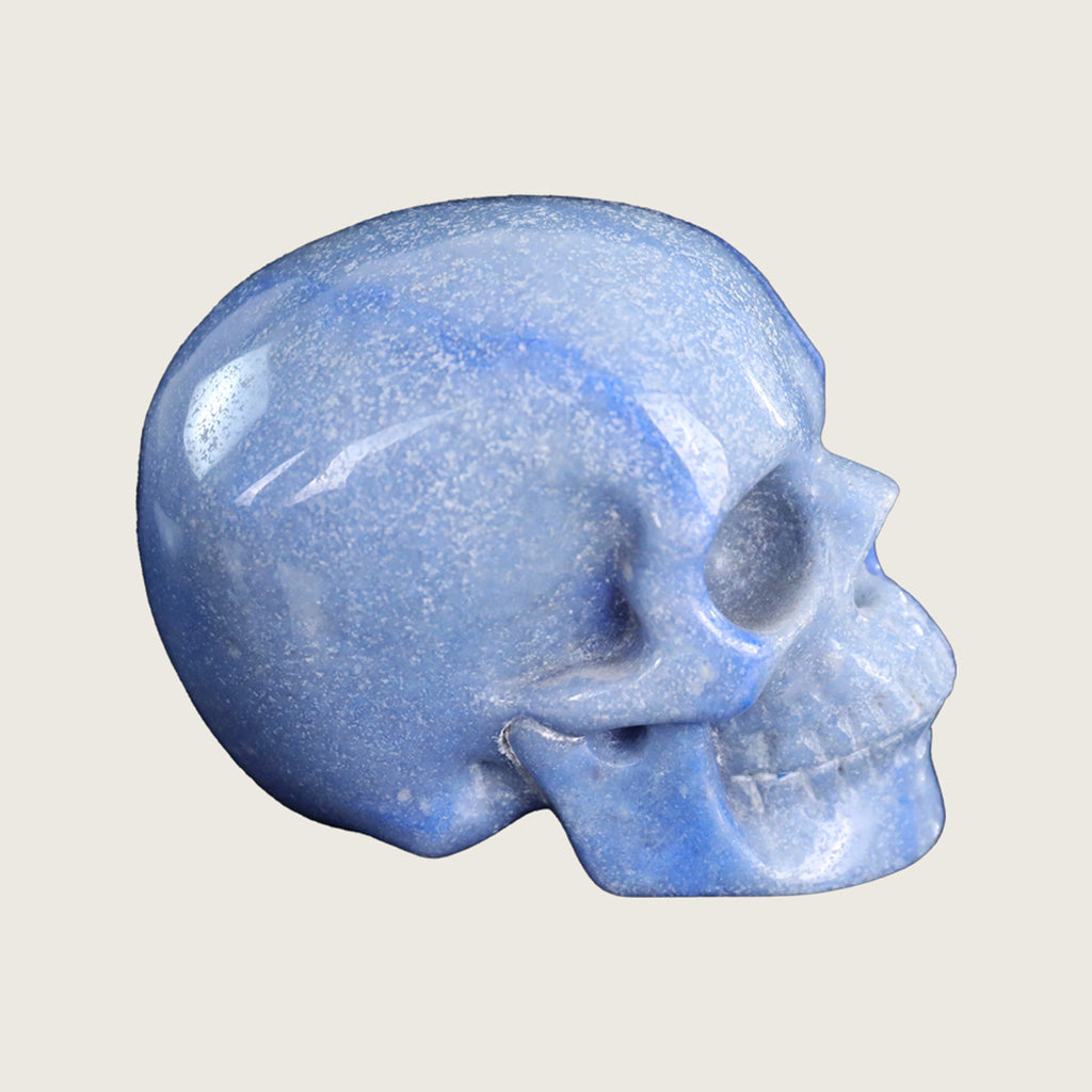 3.0" Blue Aventurine Crystal Skull Carving  #SKH30064