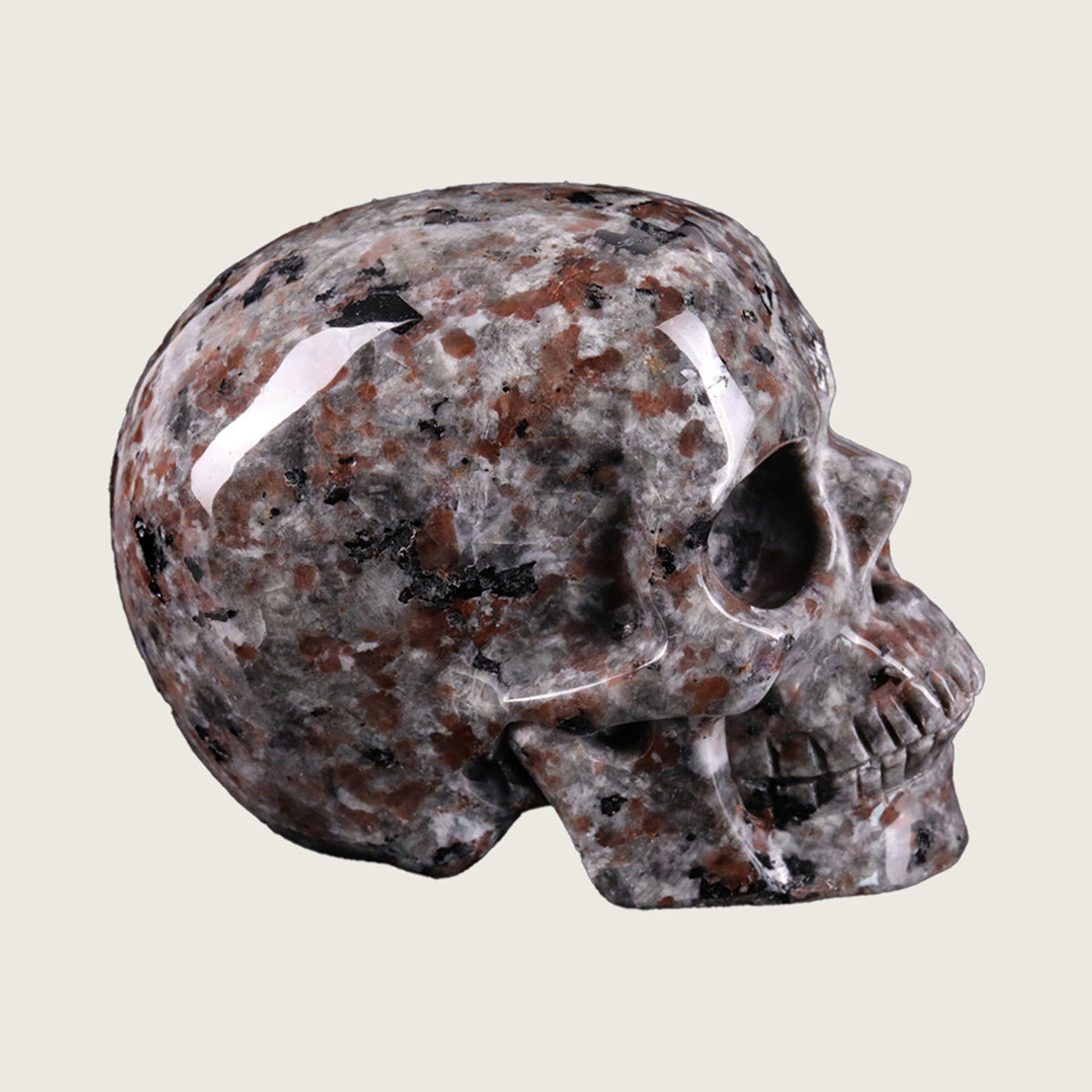 3.0" Yooperlite Human Skull Carving  #SKH30014