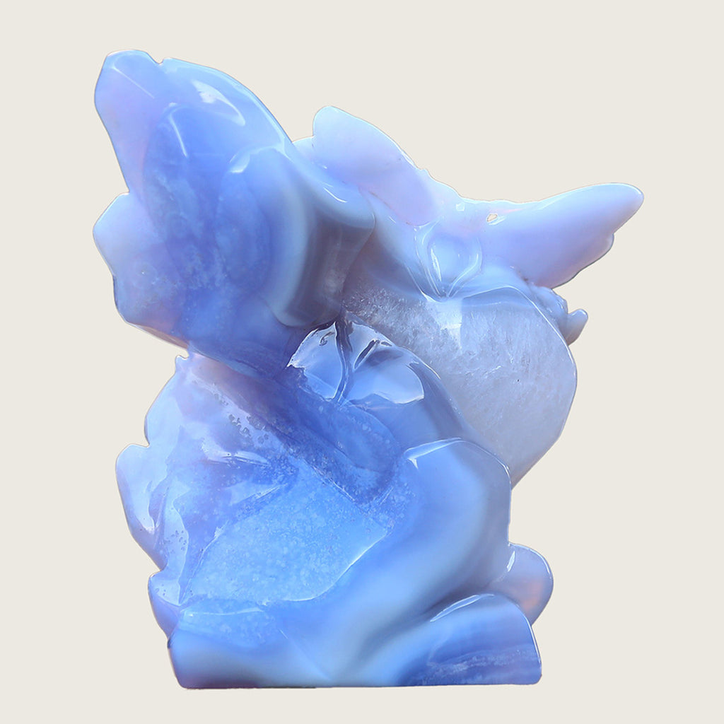 4.7" Blue Lace Agate Butterfly #CTC0014