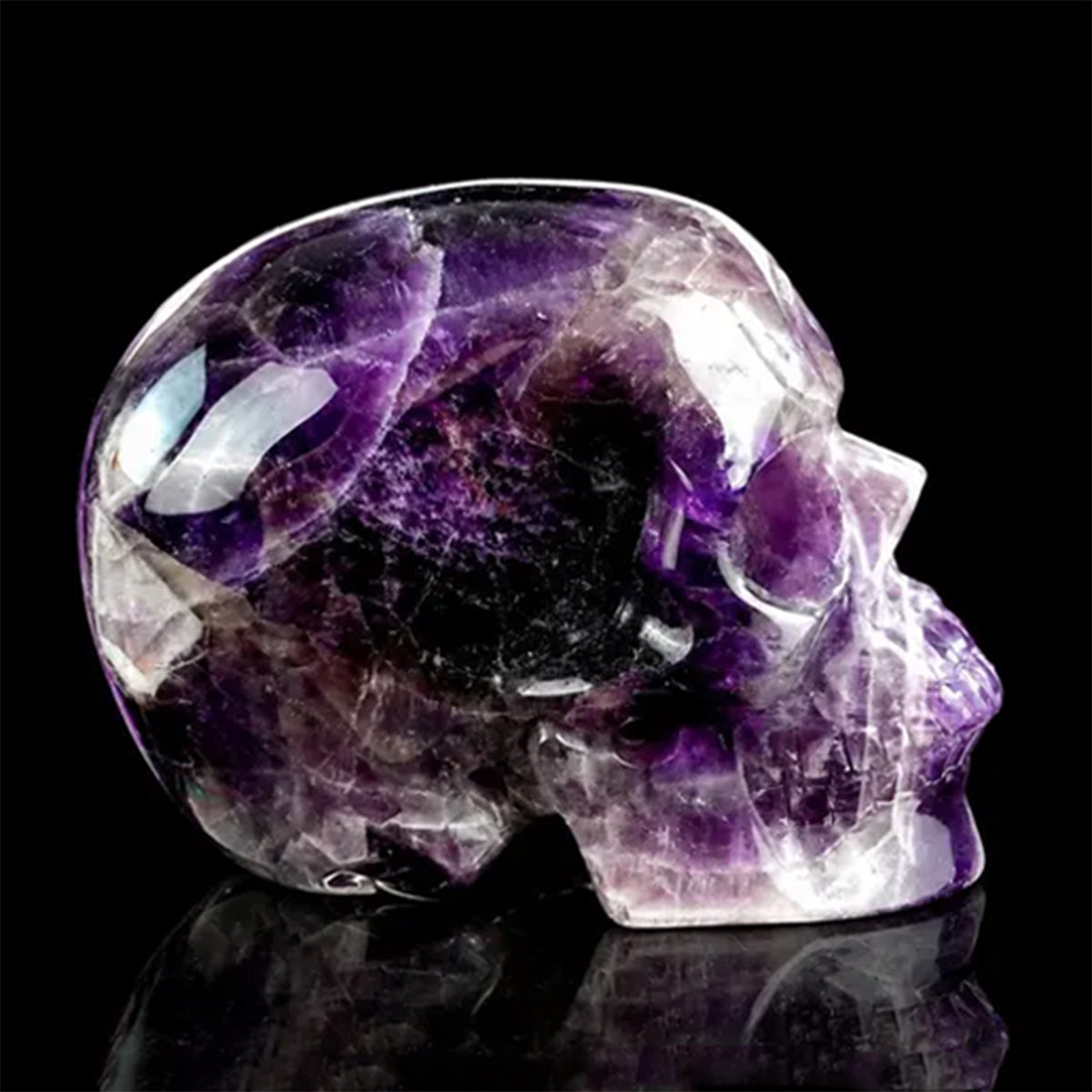 3.0" Dream Amethyst Crystal Skull Carving  #SKH30122