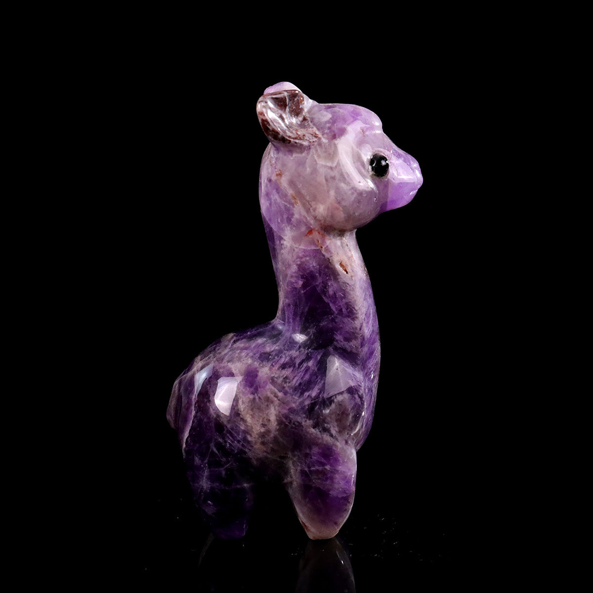 1.4" Amethyst Alpaca Carving  #CHA0033