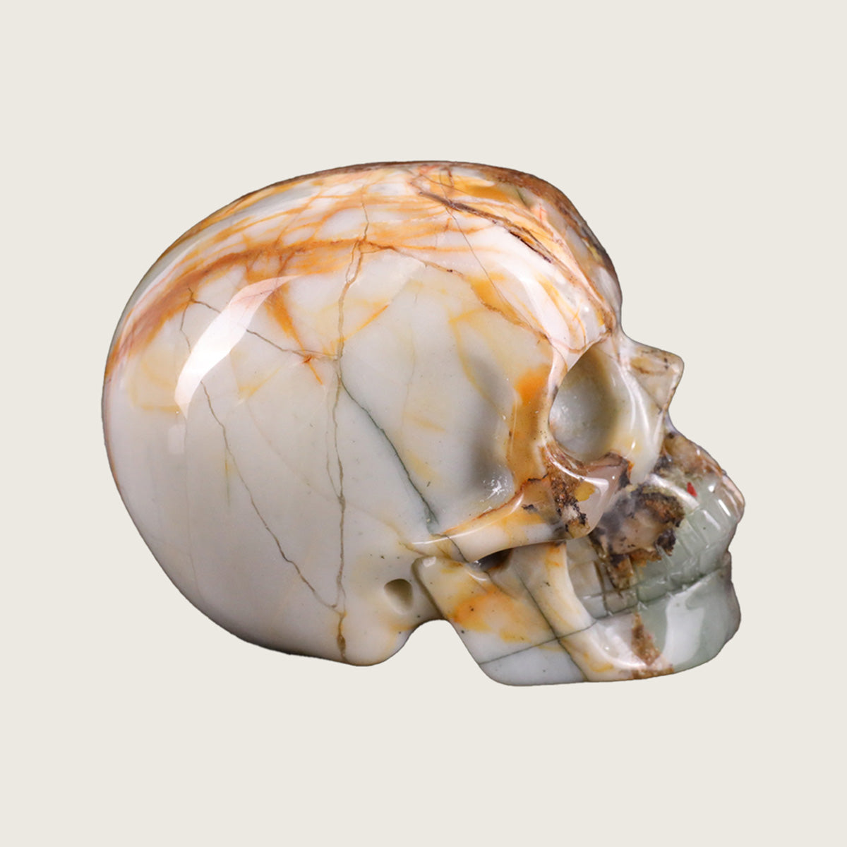 2.2" African Bloodstone Crystal Skull Carving  #SKH22036