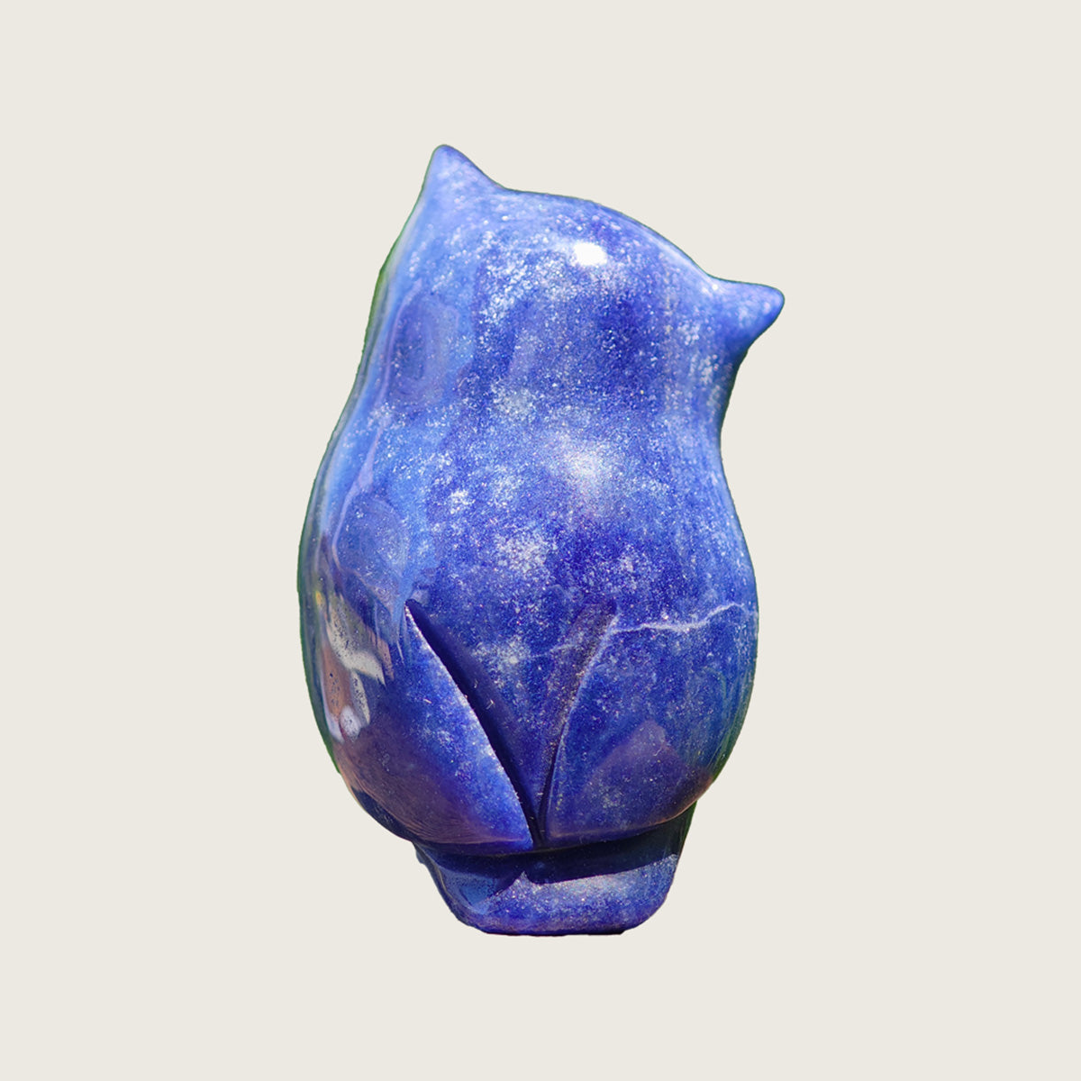 1.2" Blue Aventurine Owl Carving  #CHA0015