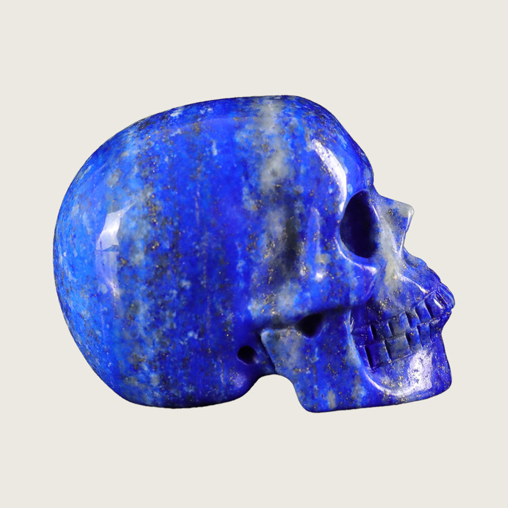 2.2" Lapis Lazuli Human Skull Carving  #SKH22016