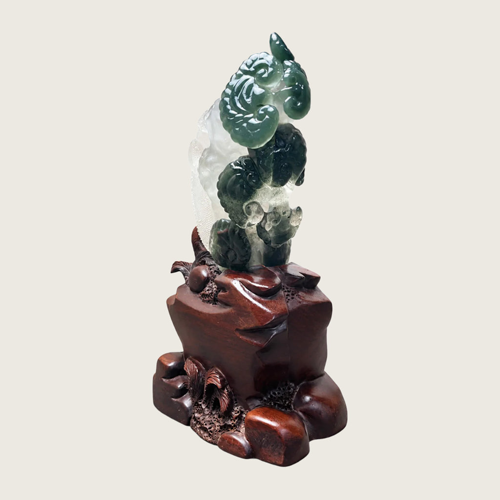 9.8" Phantom Quartz Crystal Lizard Carving  #CTC0044