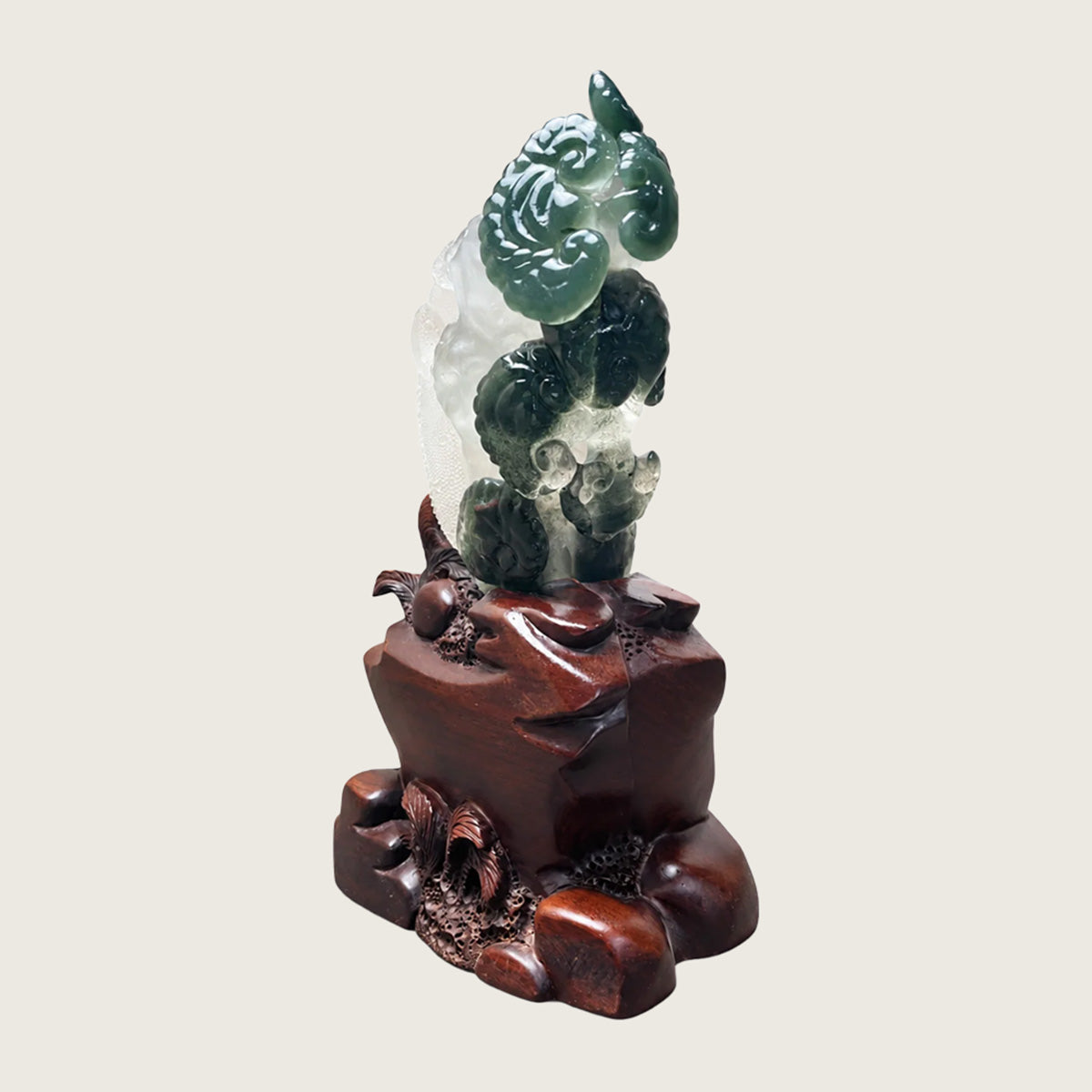 9.8" Phantom Quartz Crystal Lizard Carving  #CTC0044