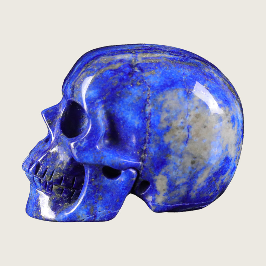2.2" Lapis Lazuli Human Skull Carving  #SKH22018
