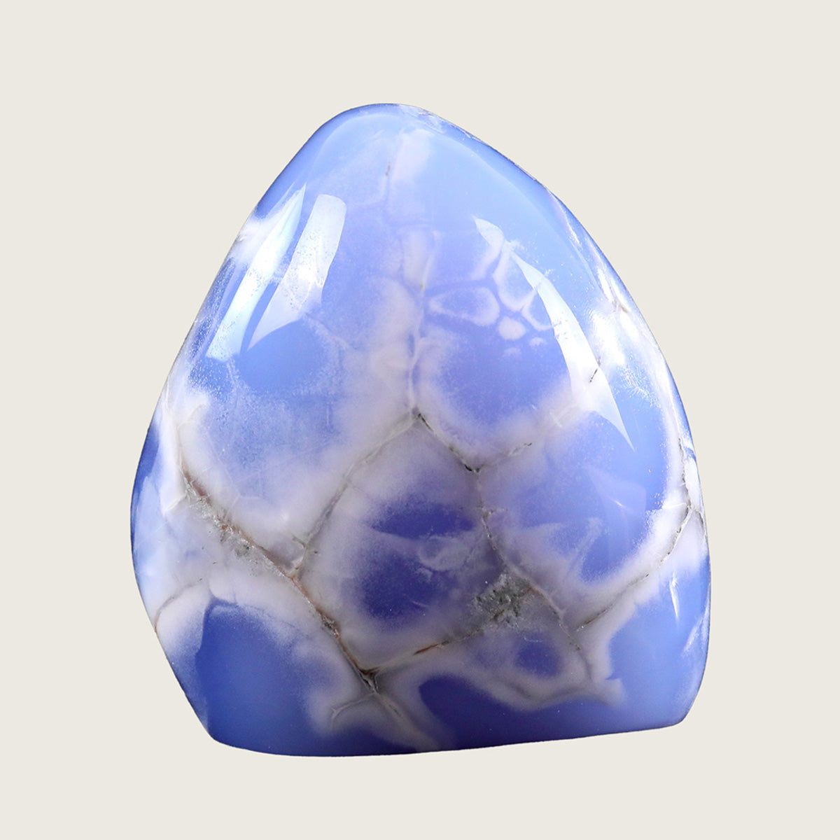 4.2" Blue Chalcedony Polished Stone Carving  #CHA0002