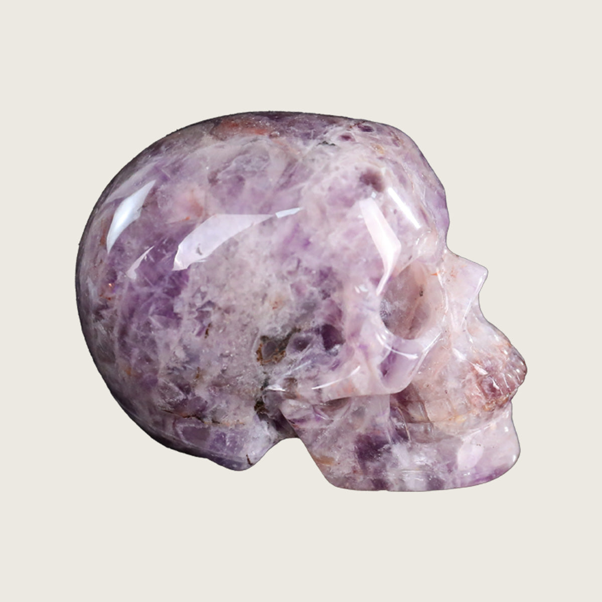 2.2" Amethyst Crystal Skull Carving  #SKH22038